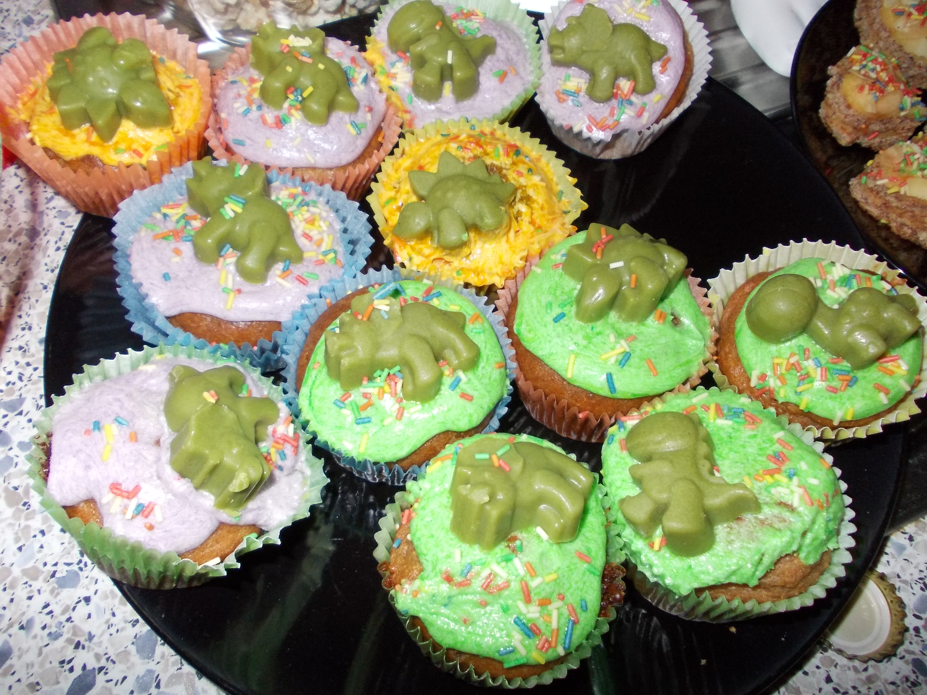Matcha chocoate dinosaurs