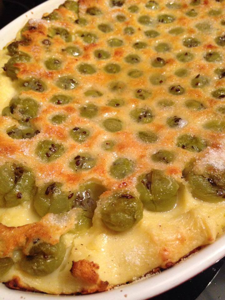 ausprobiert: stachelbeer-clafoutis | gooseberry clafoutis