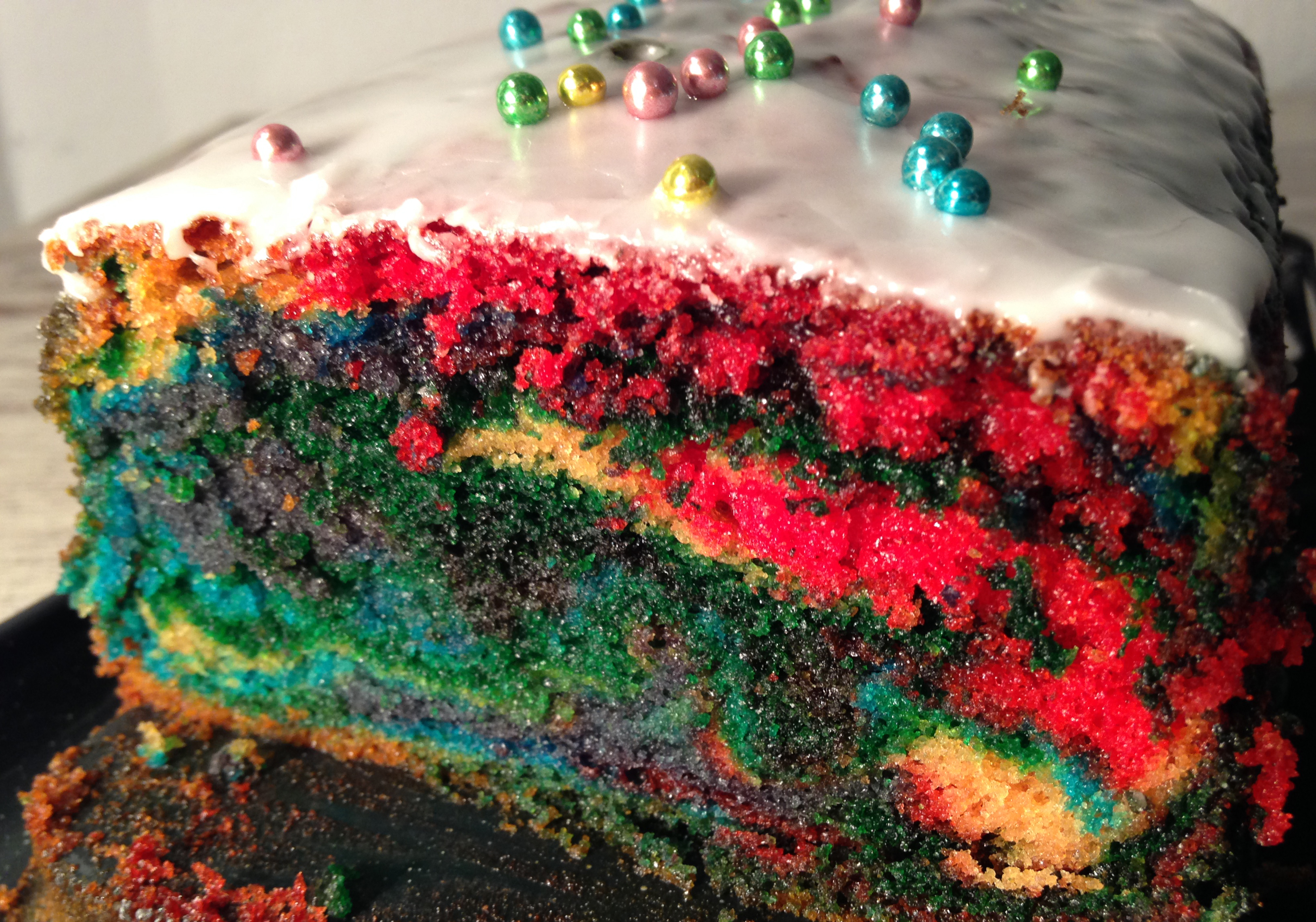 #ichbacksmir: papageien-kuchen (oder regenbogen-kuchen) | parrot cake (or rainbow cake) | vegan