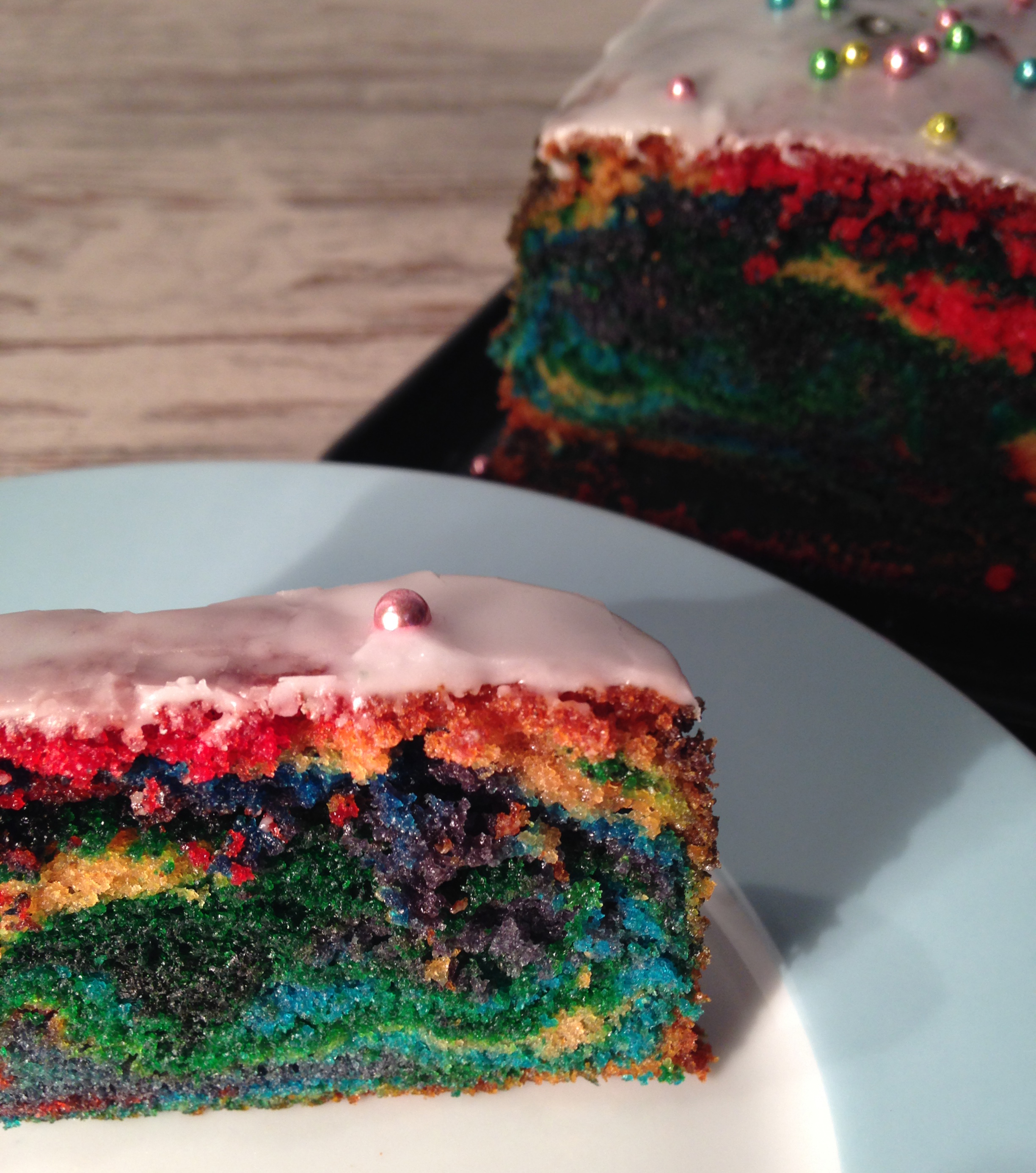 #ichbacksmir: papageien-kuchen (oder regenbogen-kuchen) | parrot cake (or rainbow cake) | vegan