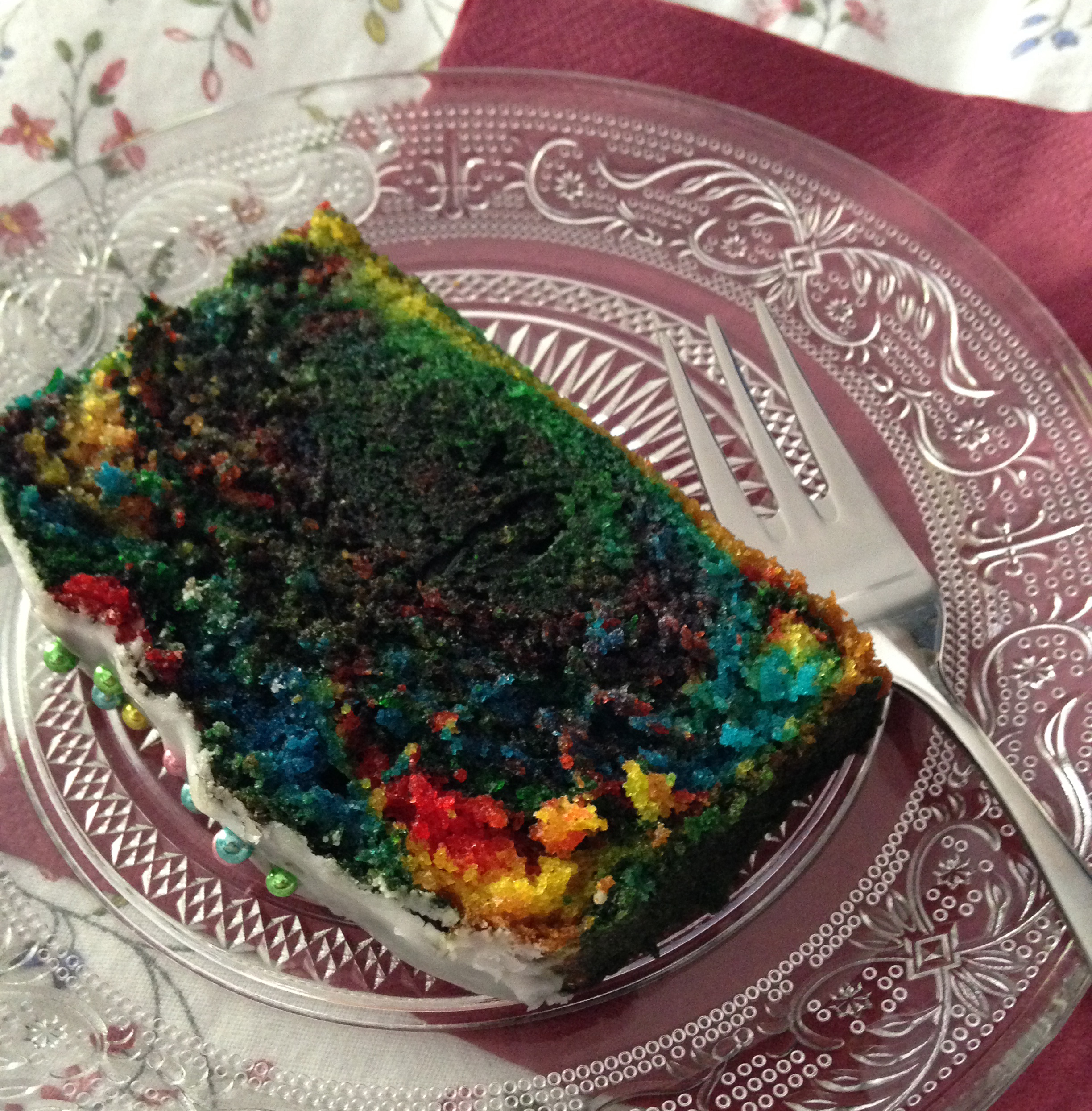 #ichbacksmir: papageien-kuchen (oder regenbogen-kuchen) | parrot cake (or rainbow cake) | vegan