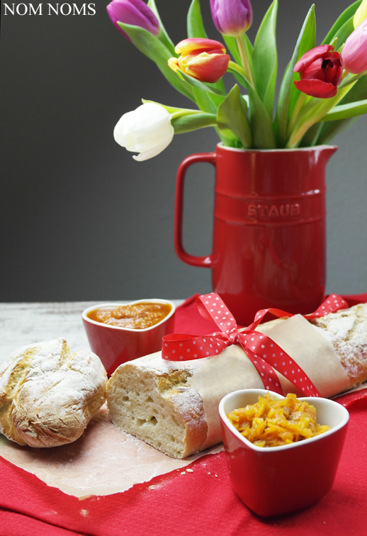{liebe geht durch den magen} französisches baguette mit rotem pesto & möhren-feigen-chutney (gewinnspiel | reklame) ❤