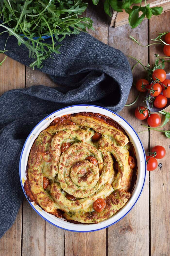 Leckeres Pizza Pinwheel von Sarah von Das Knusperstübchen 