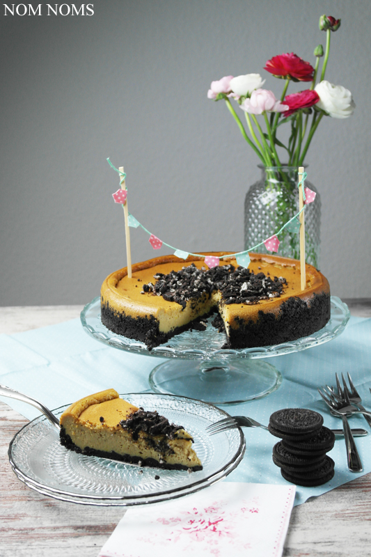 cheesecake mit oreo-boden | cheesecake with oreo crust (vegan) ❤