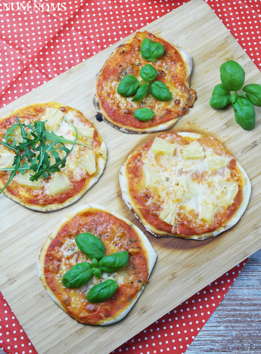 mini margherita pizza &amp; mit ananas | mini margherita pizza &amp; with pineapple (veggie) ❤