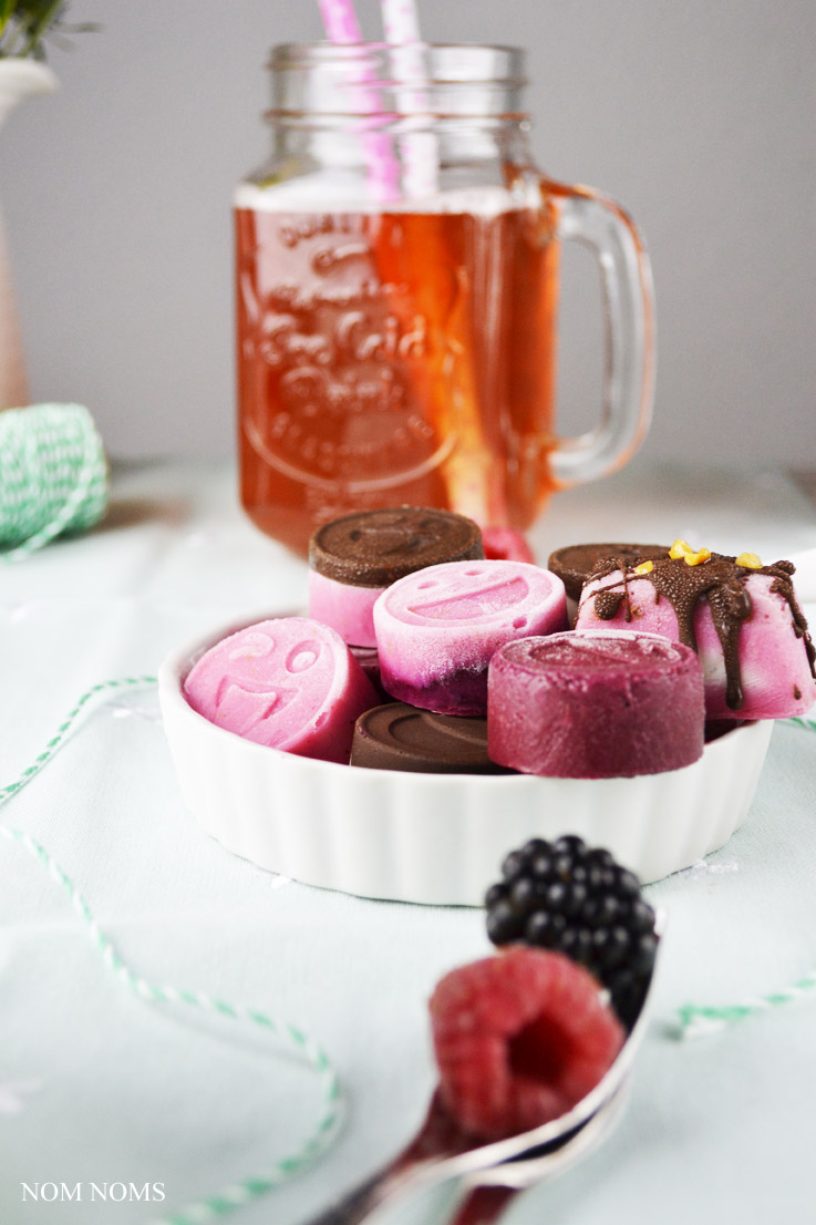 {beerenstark} frozen yogurt bites mit beeren | frozen yogurt bites with berries (vegan) ❤