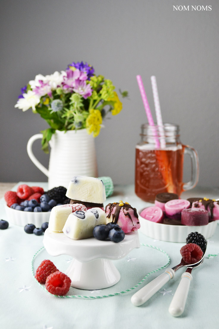 {beerenstark} frozen yogurt bites mit beeren | frozen yogurt bites with berries (vegan) ❤