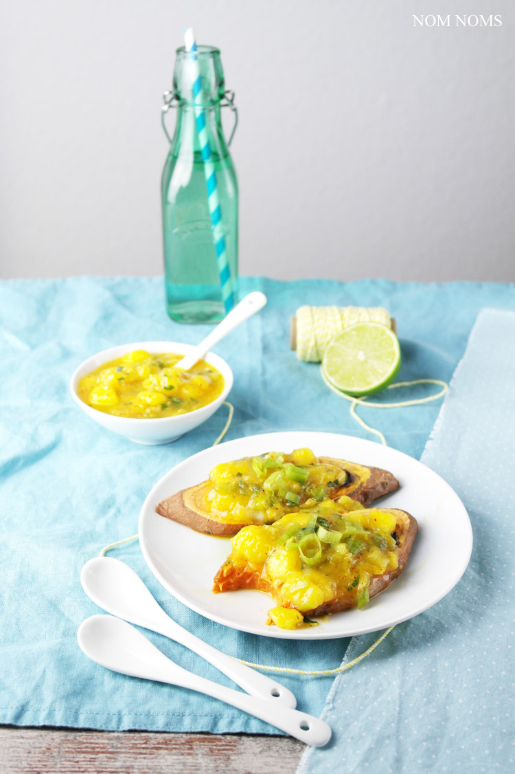mango-zitronengras-salsa auf süßkartoffel toast | mango lemongras salsa on sweet potato toast (vegan | werbung) ❤