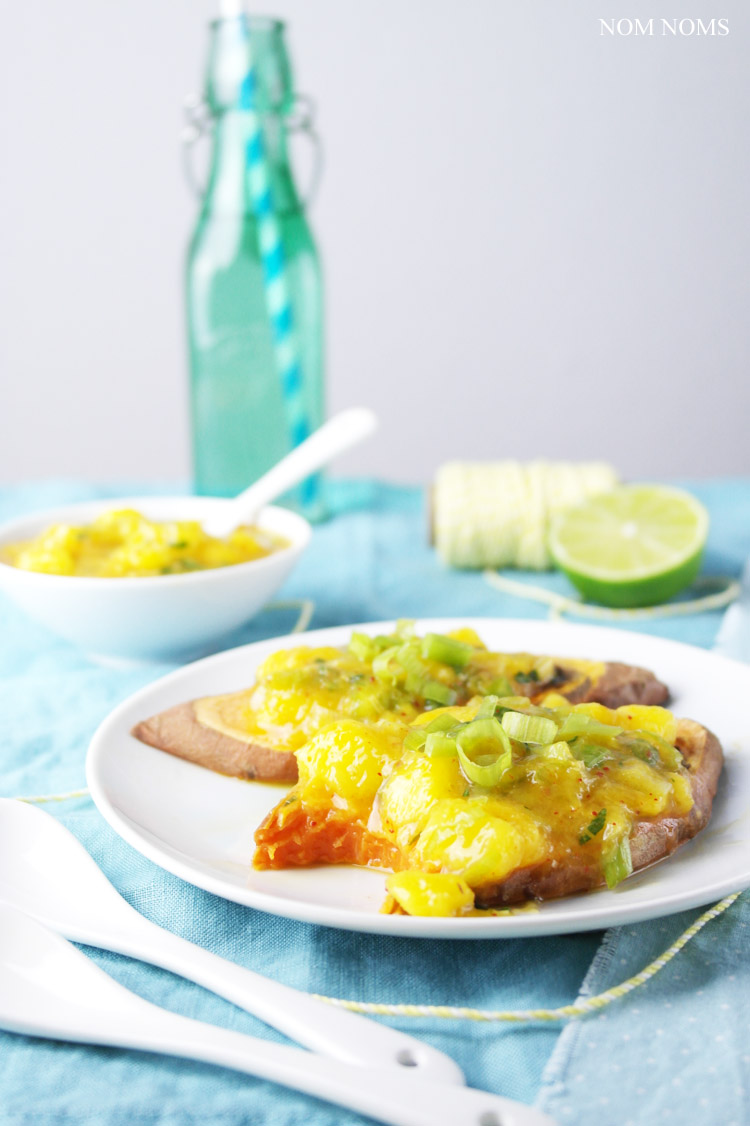 mango-zitronengras-salsa auf süßkartoffel toast | mango lemongras salsa on sweet potato toast (vegan | werbung) ❤