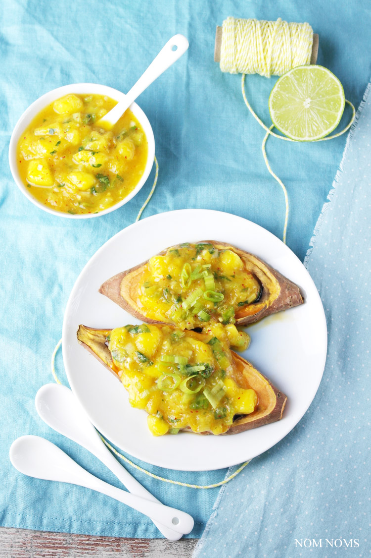 mango-zitronengras-salsa auf süßkartoffel toast | mango lemongras salsa on sweet potato toast (vegan | werbung) ❤