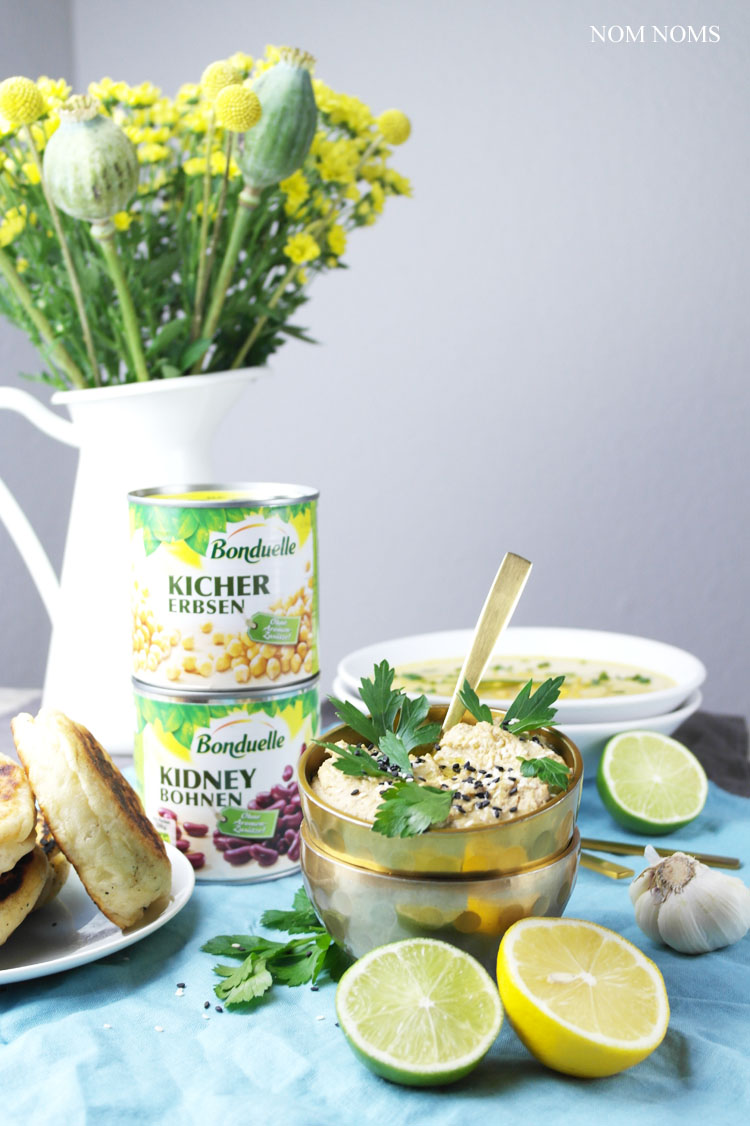 wärmende maissuppe, cremiger hummus und knusprig luftige pita aus der pfanne ❤