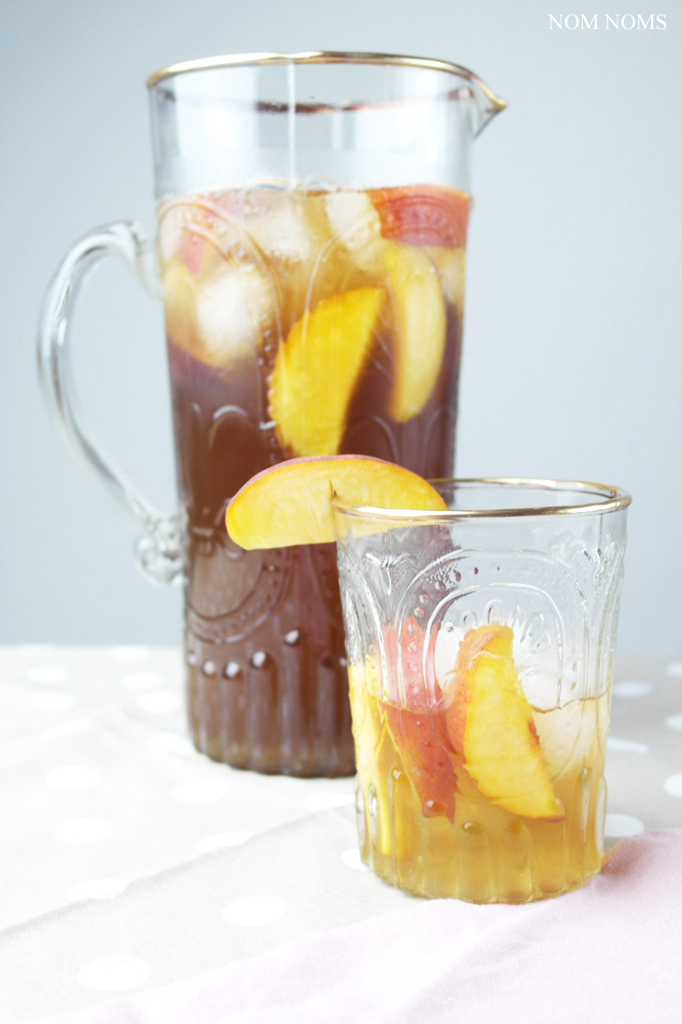selbst gemachter pfirsich eistee | homemade peach ice tea (vegan) ❤