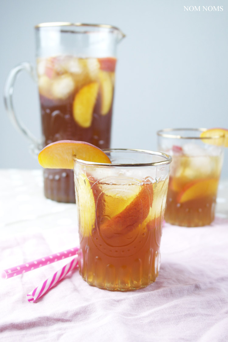 selbst gemachter pfirsich eistee | homemade peach ice tea (vegan) ❤