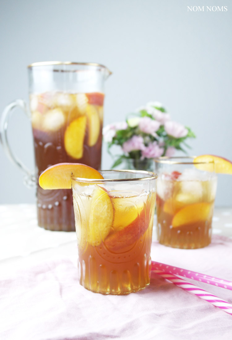 selbst gemachter pfirsich eistee | homemade peach ice tea (vegan) ❤