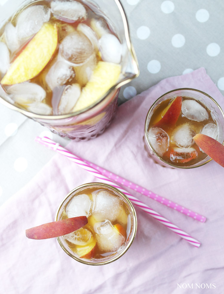 selbst gemachter pfirsich eistee | homemade peach ice tea (vegan) ❤