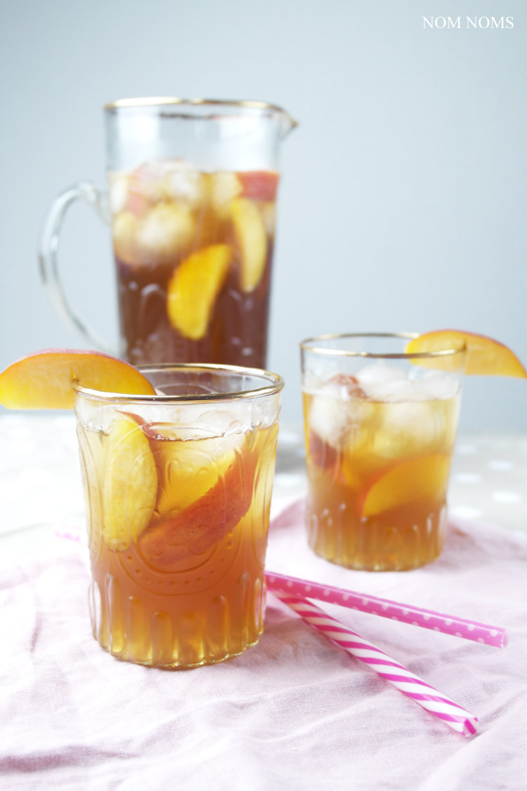 selbst gemachter pfirsich eistee | homemade peach ice tea (vegan) ❤
