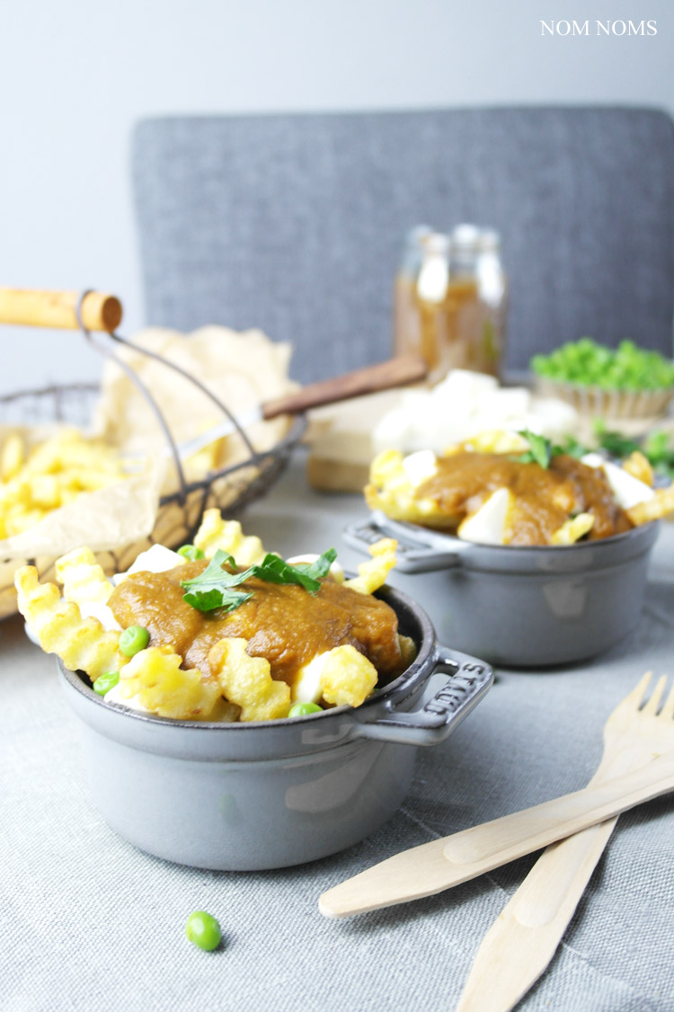  vegetarische poutine aus kanada: pommes, käse &amp; braune soße (vegetarian) ❤