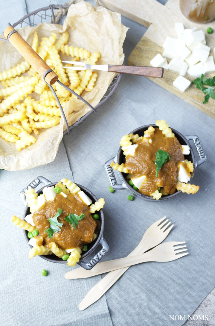  vegetarische poutine aus kanada: pommes, käse &amp; braune soße (vegetarian) ❤