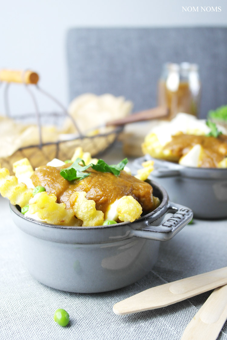  vegetarische poutine aus kanada: pommes, käse &amp; braune soße (vegetarian) ❤