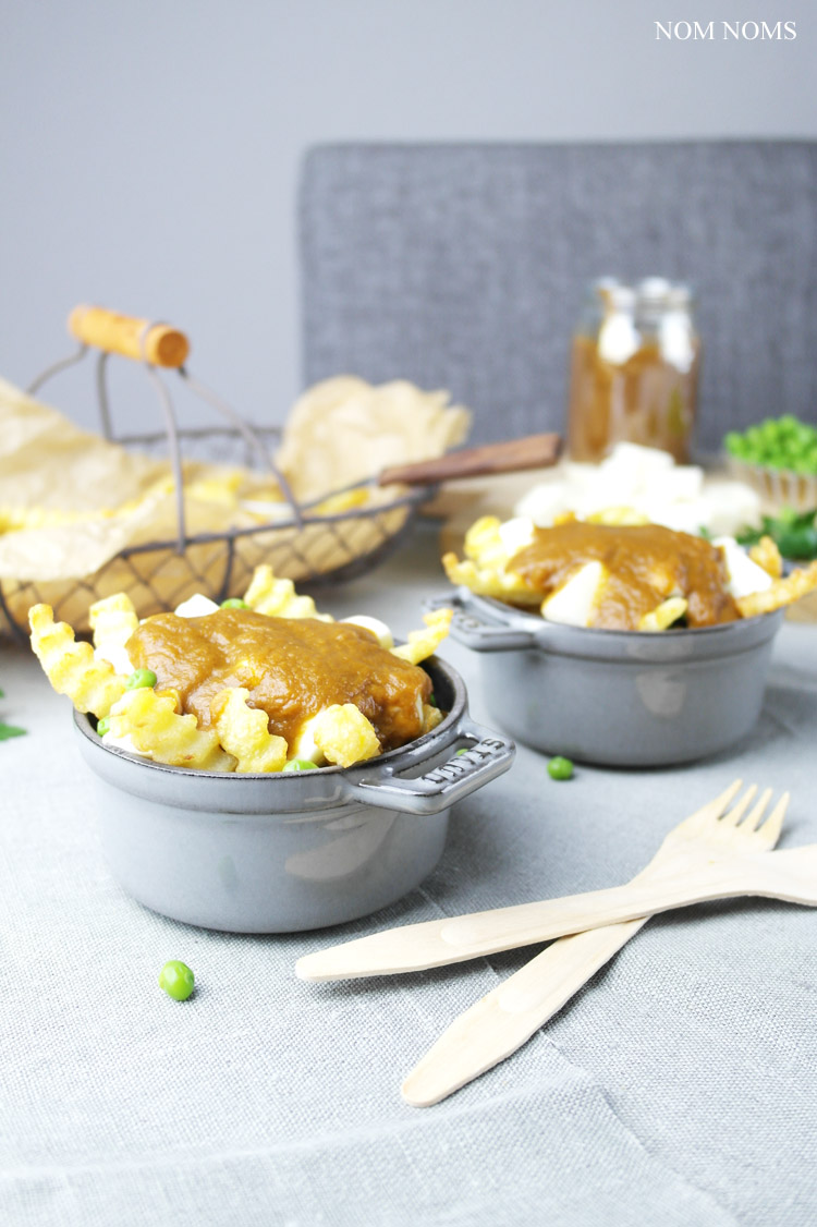  vegetarische poutine aus kanada: pommes, käse &amp; braune soße (vegetarian) ❤