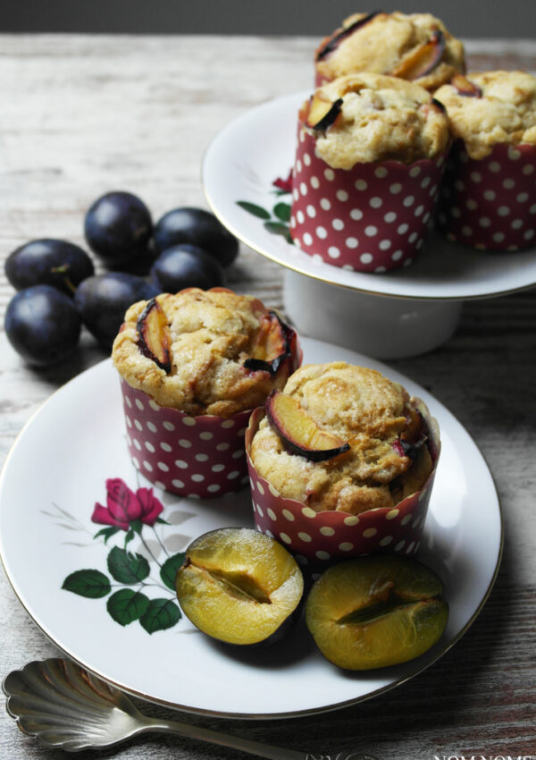 Wie bei Oma: vegane Pflaumenmuffins mit Streuseln ❤