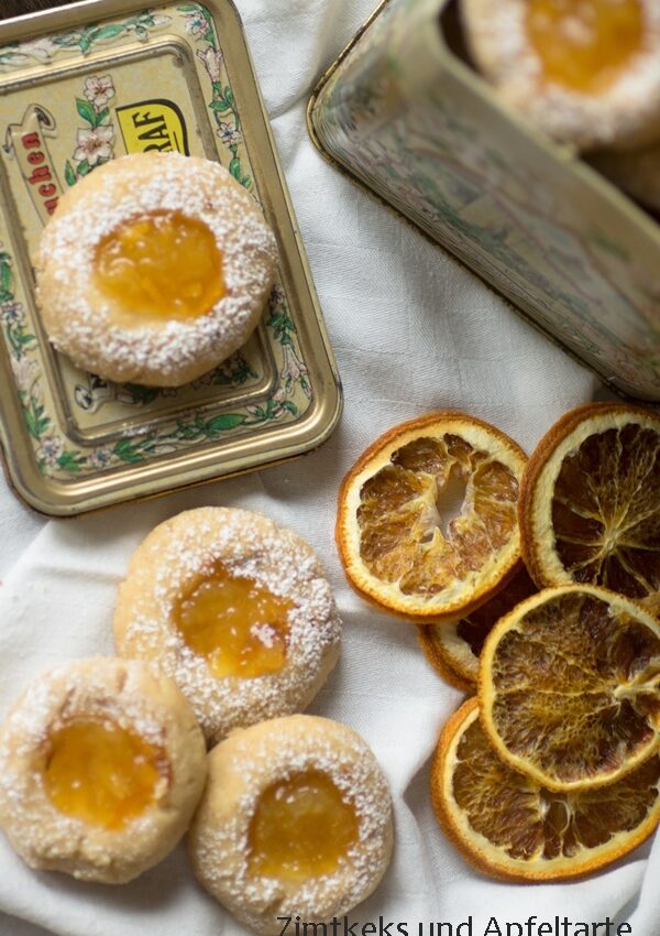 {#nomnomsguests} Vegane Thumbprint-Cookies mit Orangenmarmelade | Andrea von Zimtkeks und Apfeltarte