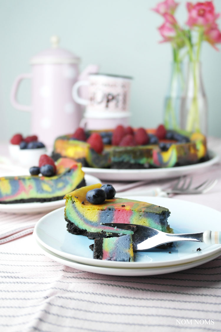 veganer einhorn käsekuchen | vegan unicorn cheesecake ❤