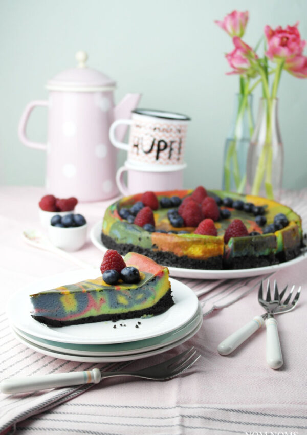 veganer einhorn käsekuchen vegan unicorn cheesecake