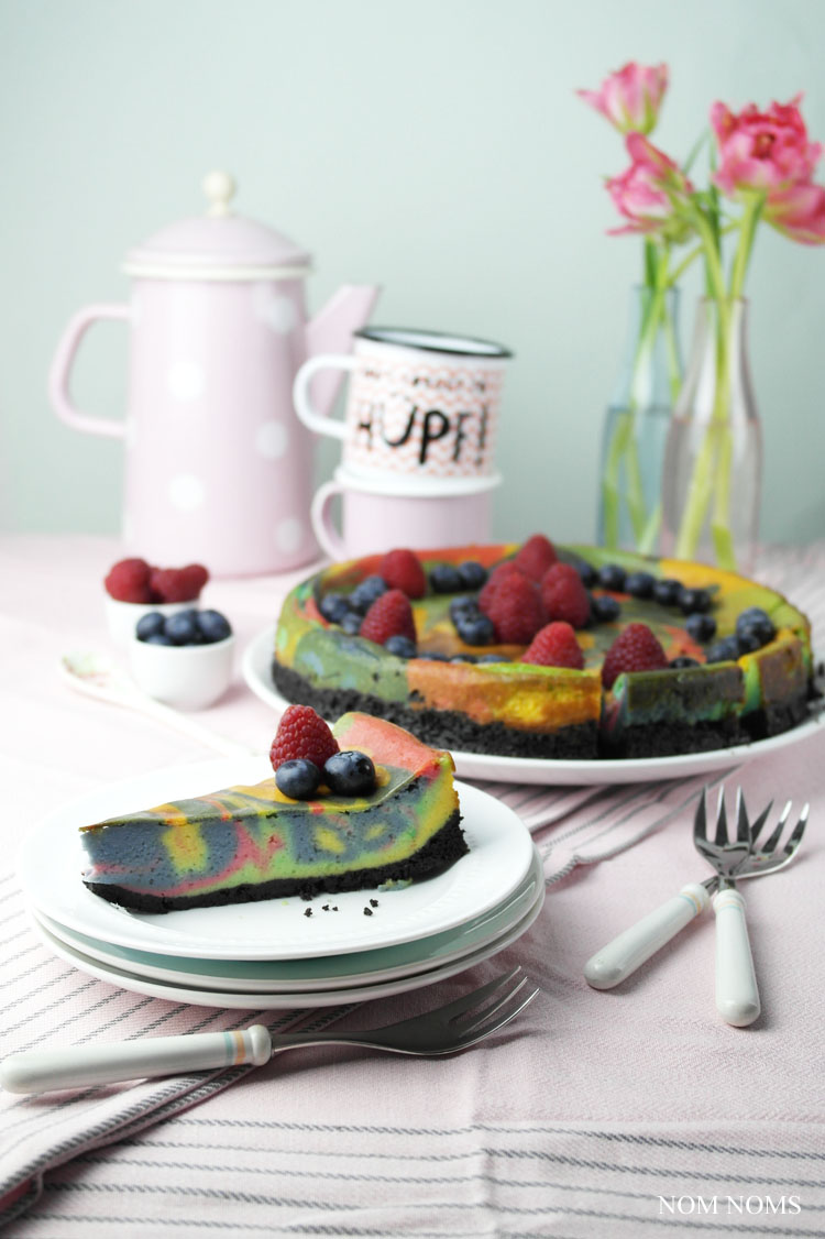 veganer einhorn käsekuchen | vegan unicorn cheesecake ❤