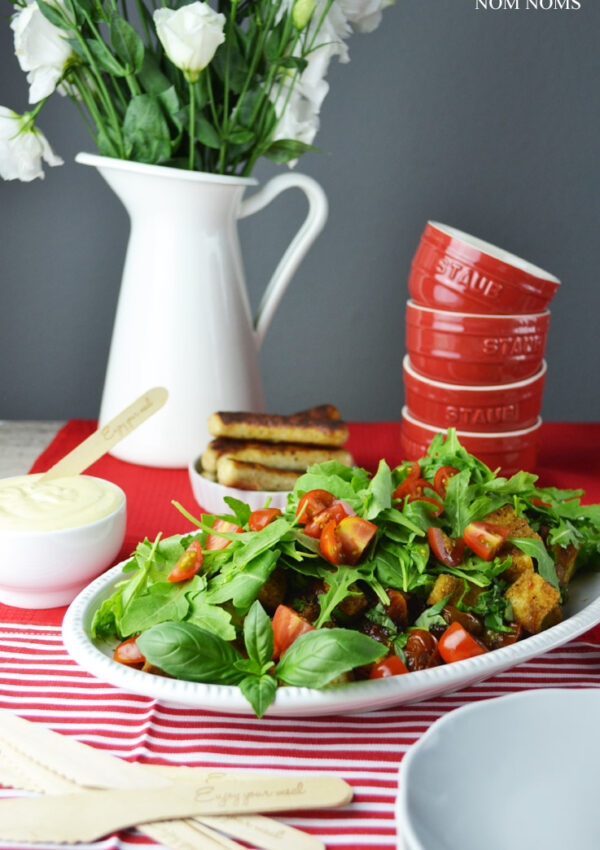 Vegetarisch Grillen: Tomaten-Brot-Salat & Honig-Senf-Sauce ❤