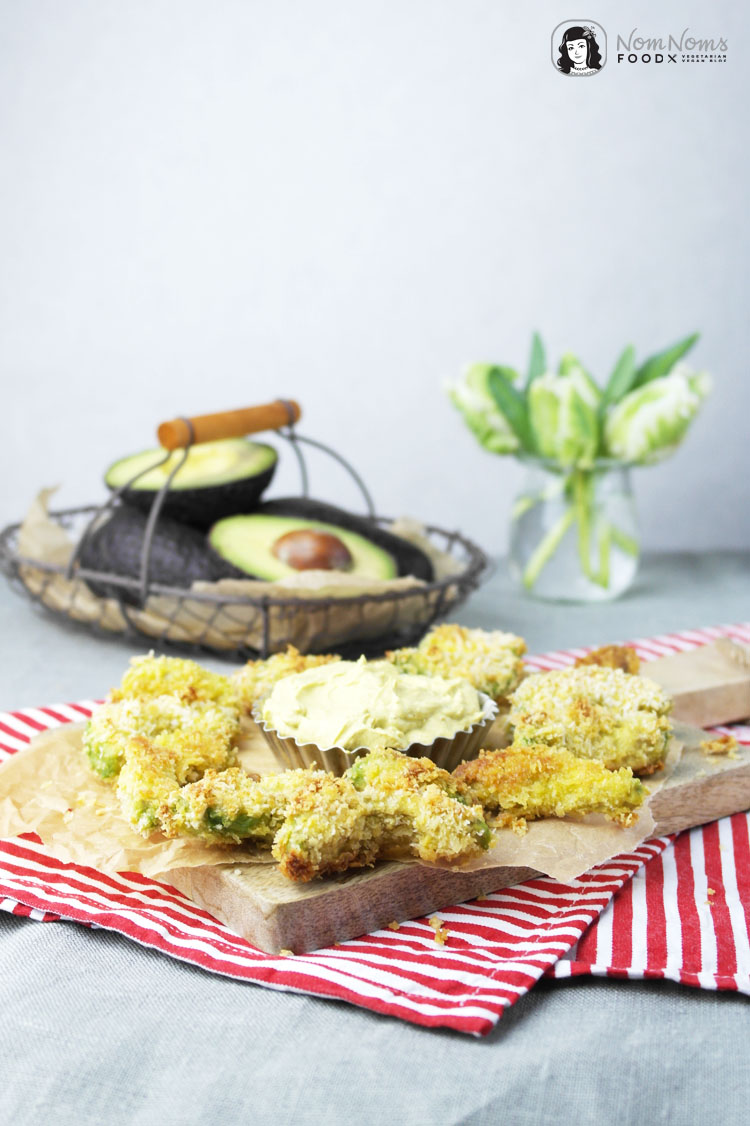 knusprige avocado pommes mit curry dip