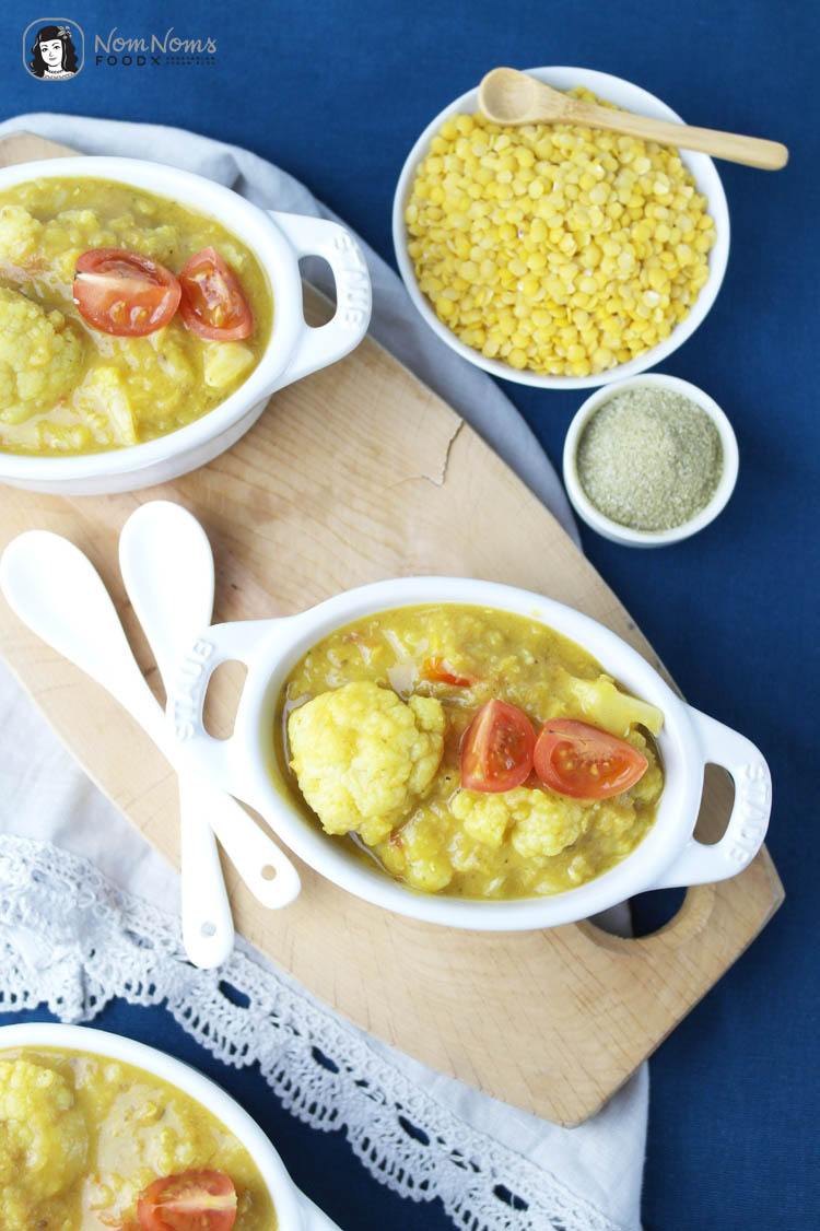 Blumenkohl-Linsen-Curry mit Moringa / Cauliflower lentil curry with moringa