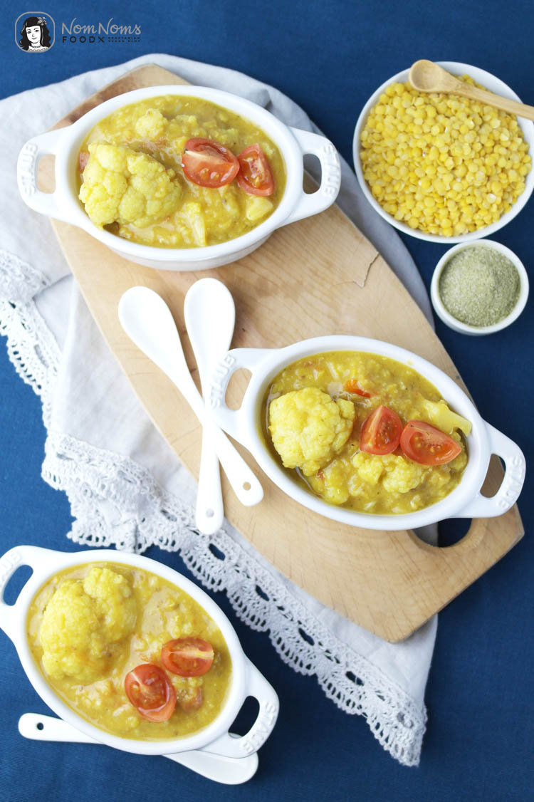 Blumenkohl-Linsen-Curry mit Moringa / Cauliflower lentil curry with moringa