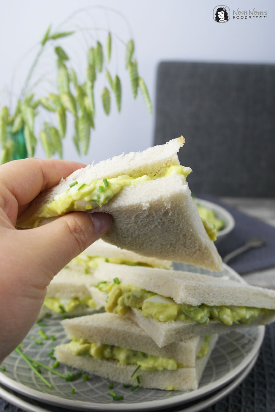 Avocado-Curry-Eiersalat Sandwich