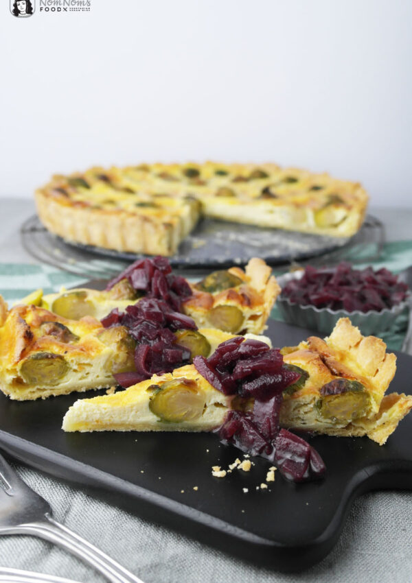Rosenkohl-Quiche mit Rotwein-Zwiebeln ❤