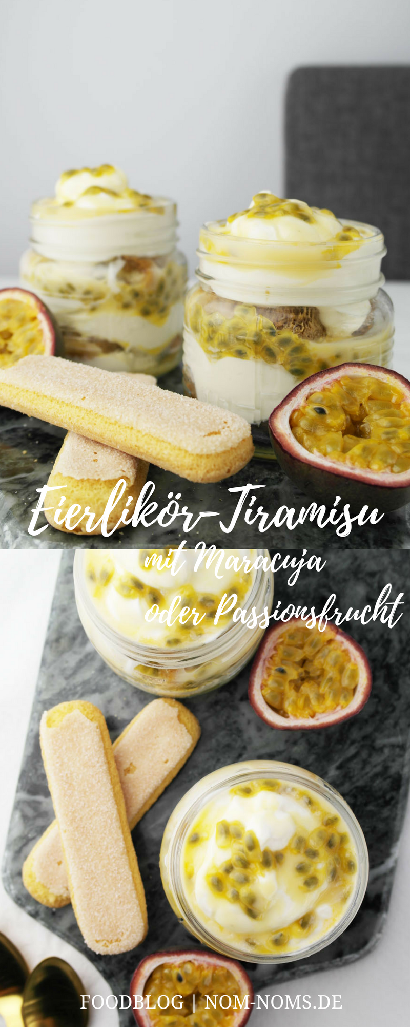 Eierlikör-Tiramisu mit Maracuja oder Passionsfrucht ❤