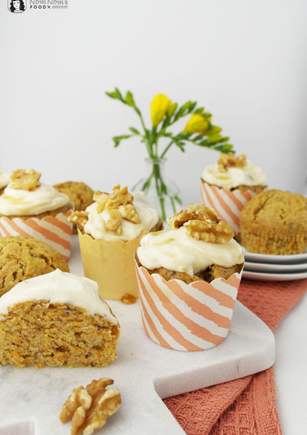 Vegane Karotten-Muffins mit Ahornsirup-Frosting ❤