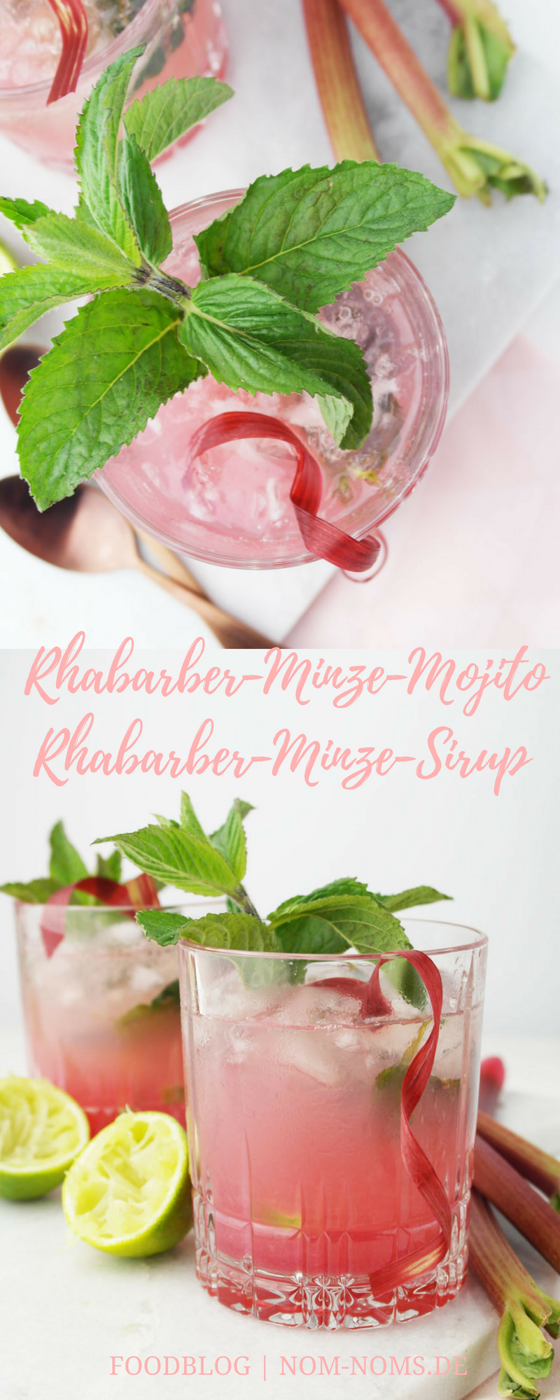 Rhabarber-Minze-Mojito & Rhabarber-Minze-Sirup