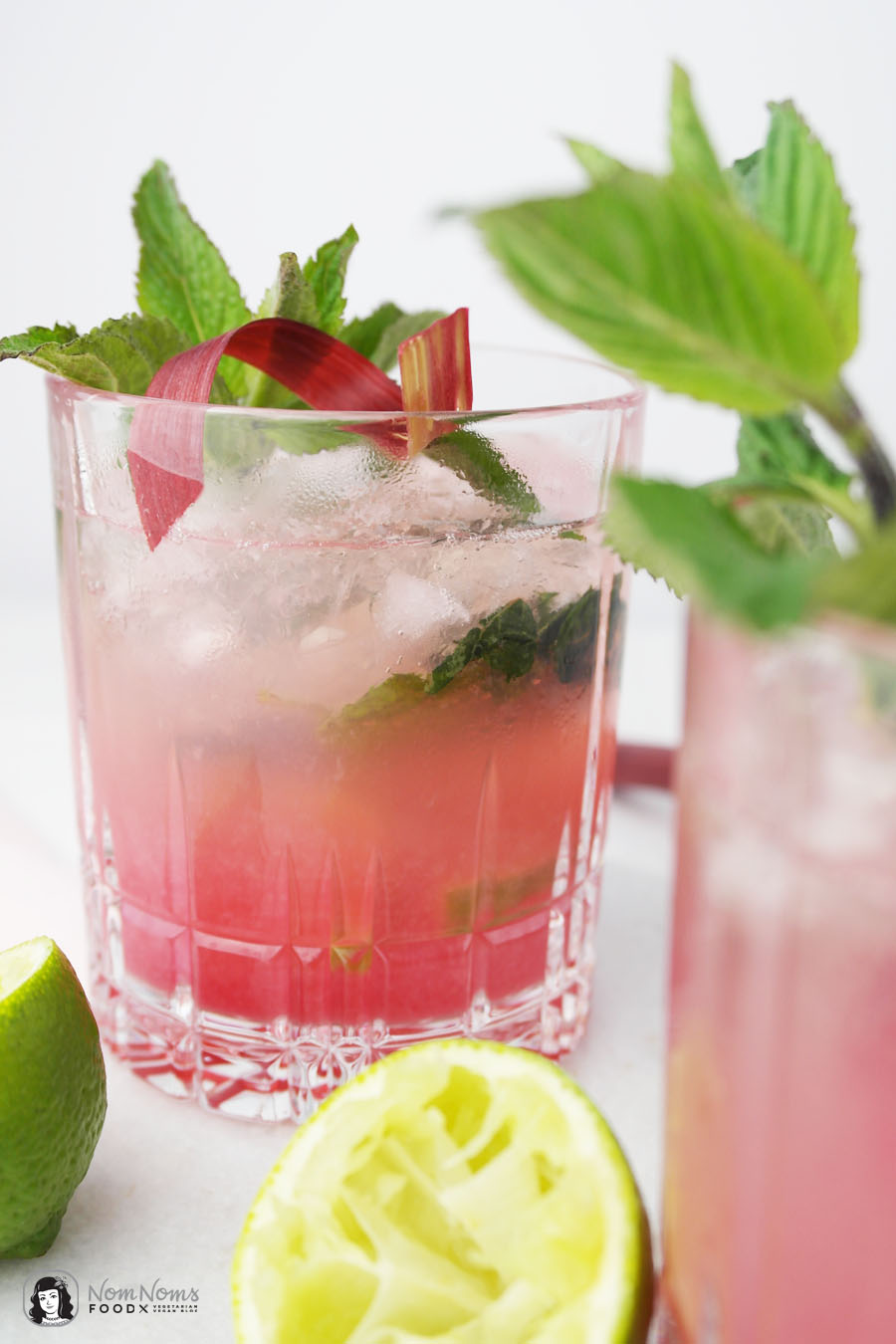 Rhabarber-Minze-Mojito & Rhabarber-Minze-Sirup