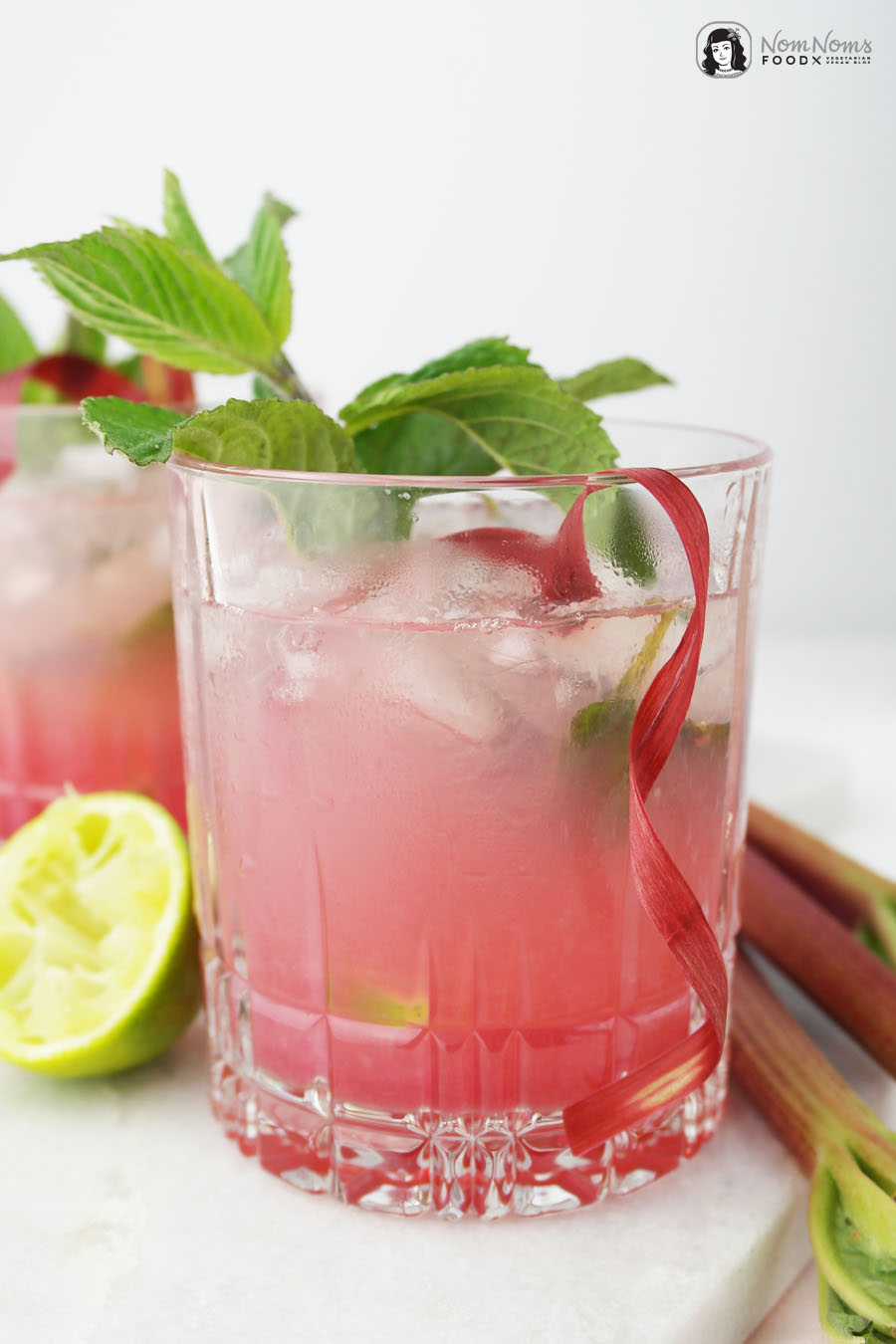 Rhabarber-Minze-Mojito & Rhabarber-Minze-Sirup