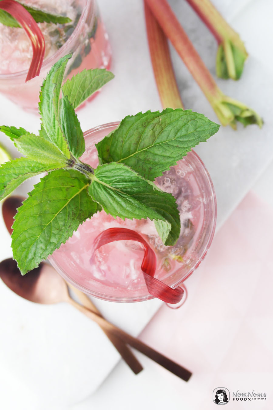 Rhabarber-Minze-Mojito & Rhabarber-Minze-Sirup