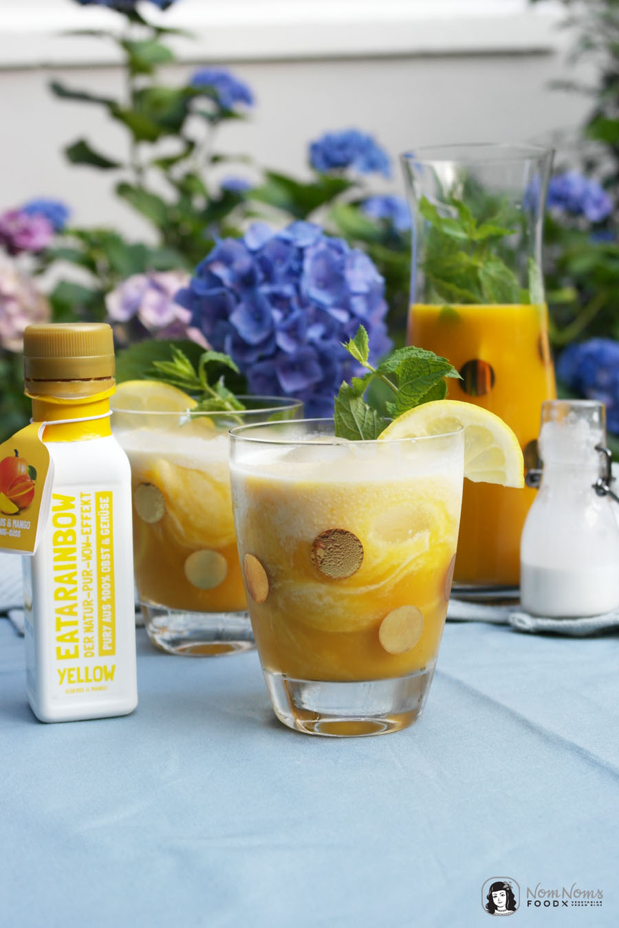Erfrischender Mango-Eistee mit Kokosmilch vegan