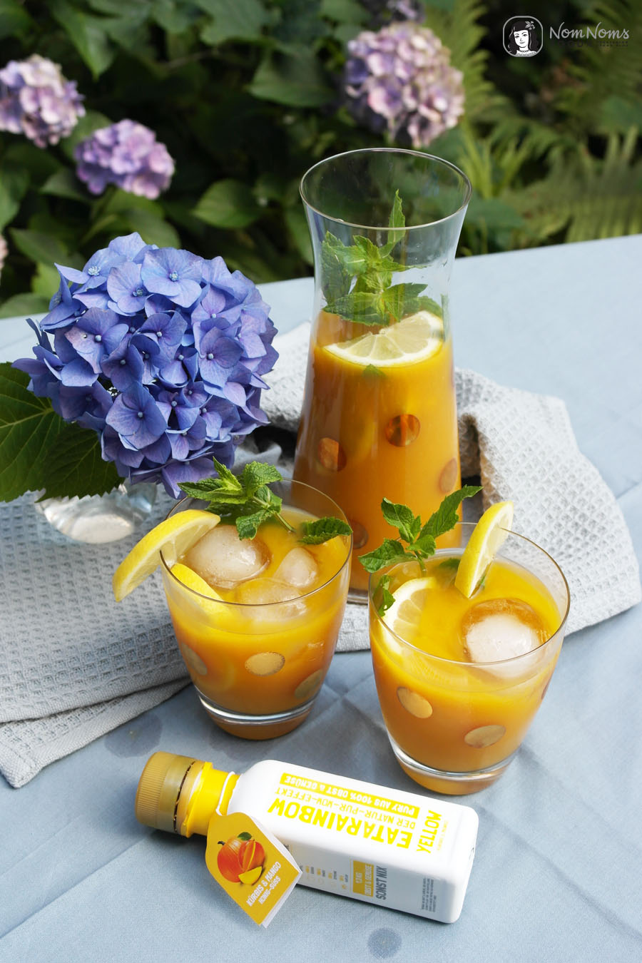 Erfrischender Mango-Eistee mit Kokosmilch vegan