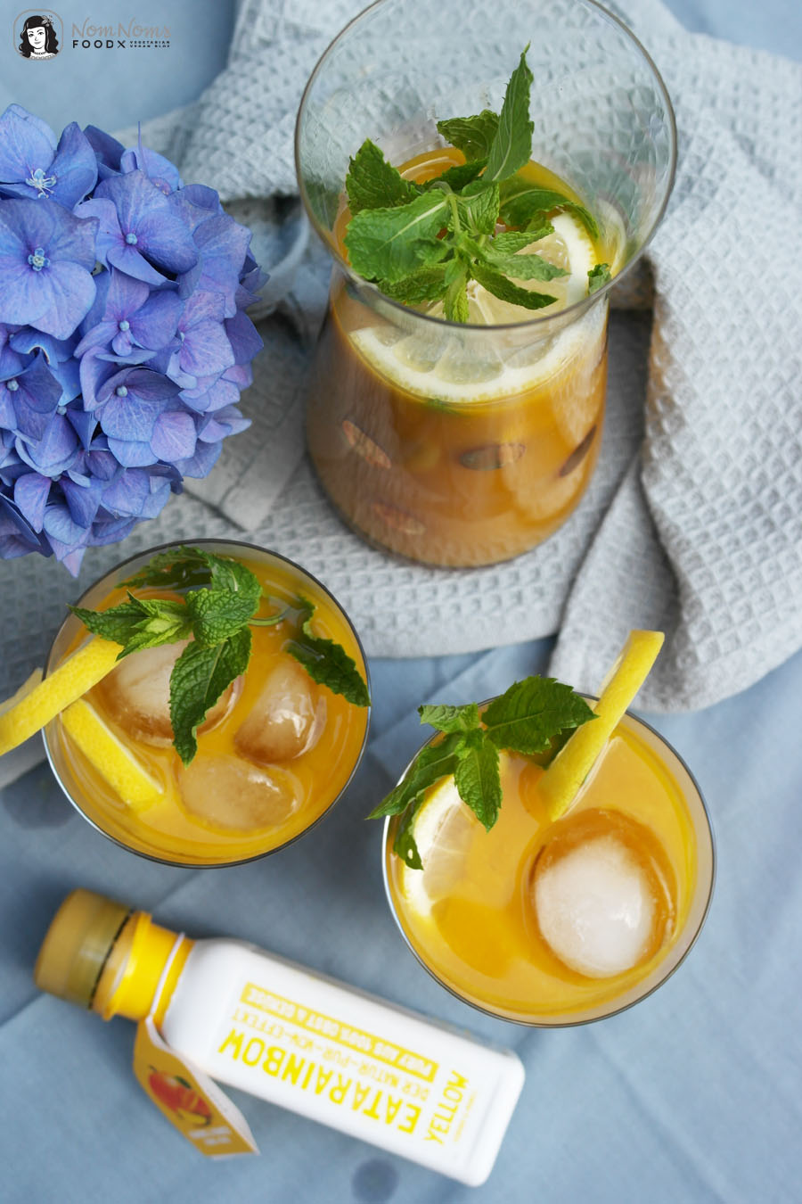 Erfrischender Mango-Eistee mit Kokosmilch vegan