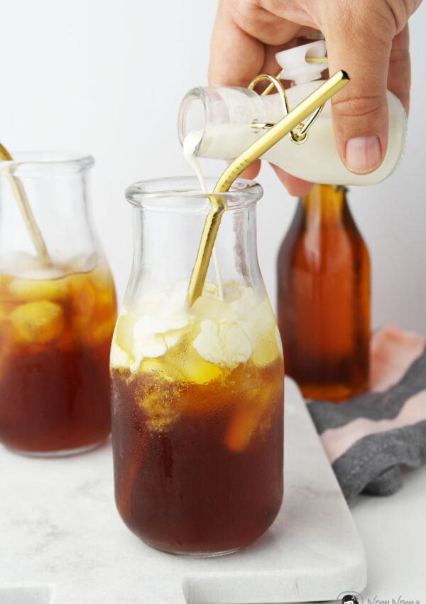Salz-Karamell-Sirup für Salted Caramel Iced Latte mit Cold Brew ❤