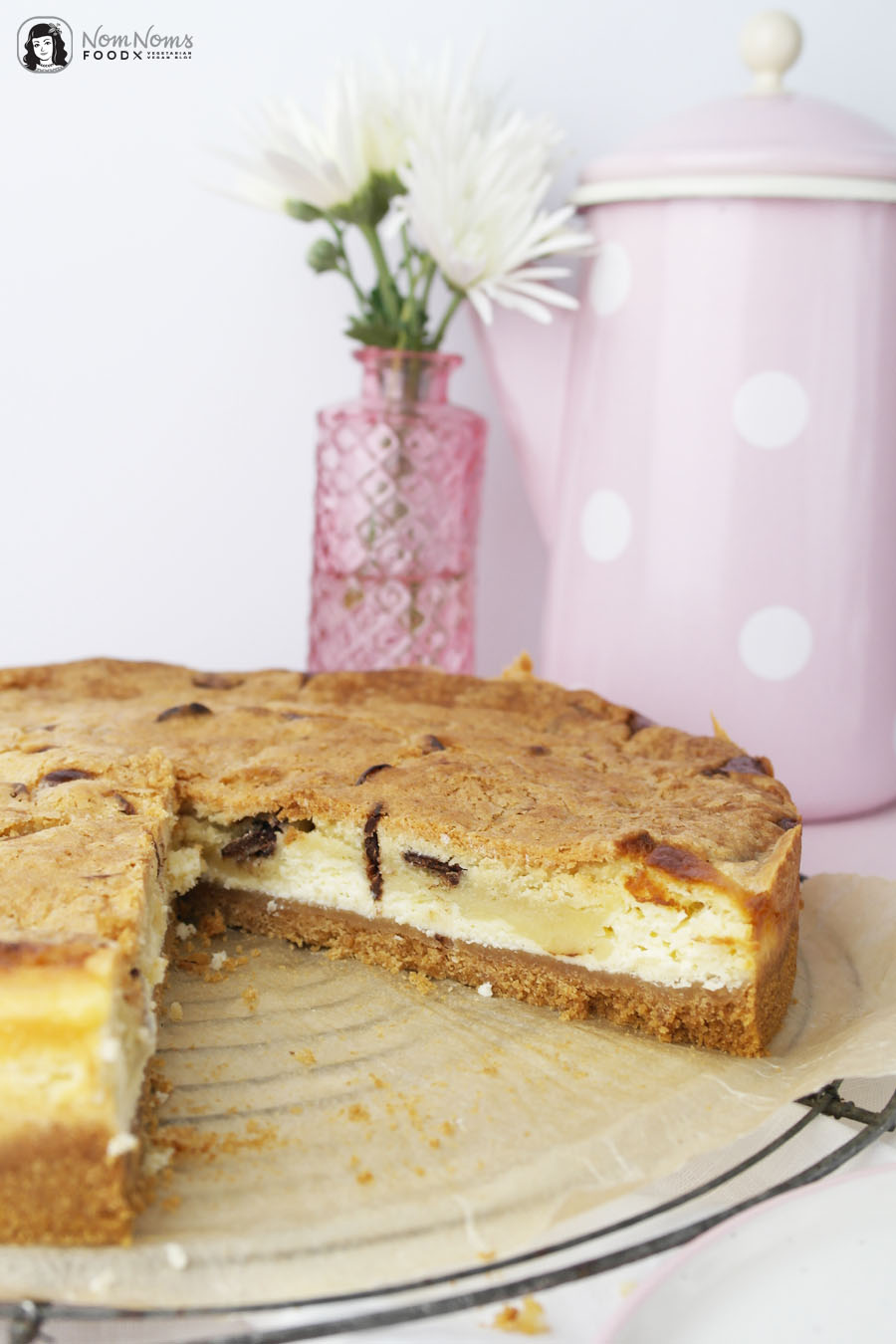 Käsekuchen mit Cookie Dough Keksteig-Knusperkruste