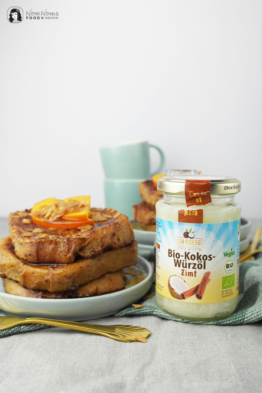 Armer Ritter der Kokosnuss mit Zimt oder Kokosnuss Zimt French Toast