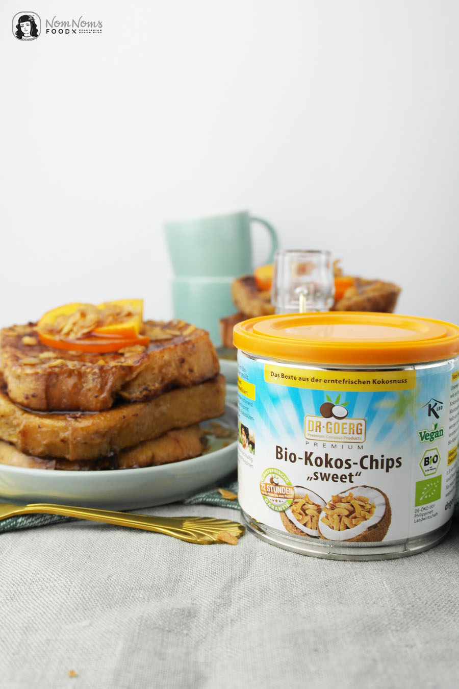 Armer Ritter der Kokosnuss mit Zimt oder Kokosnuss Zimt French Toast