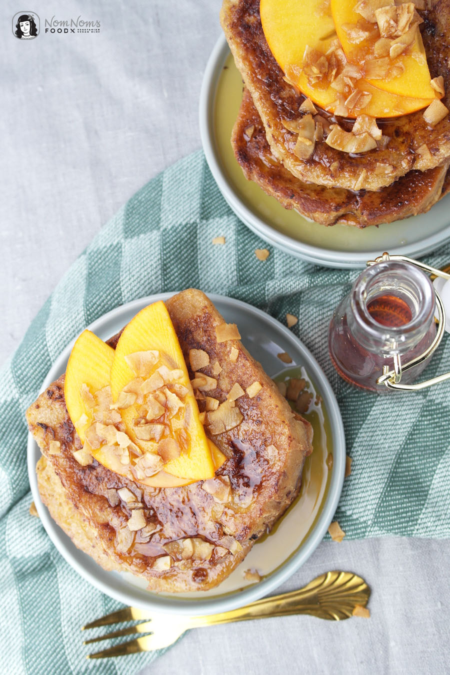 Armer Ritter der Kokosnuss mit Zimt oder Kokosnuss Zimt French Toast