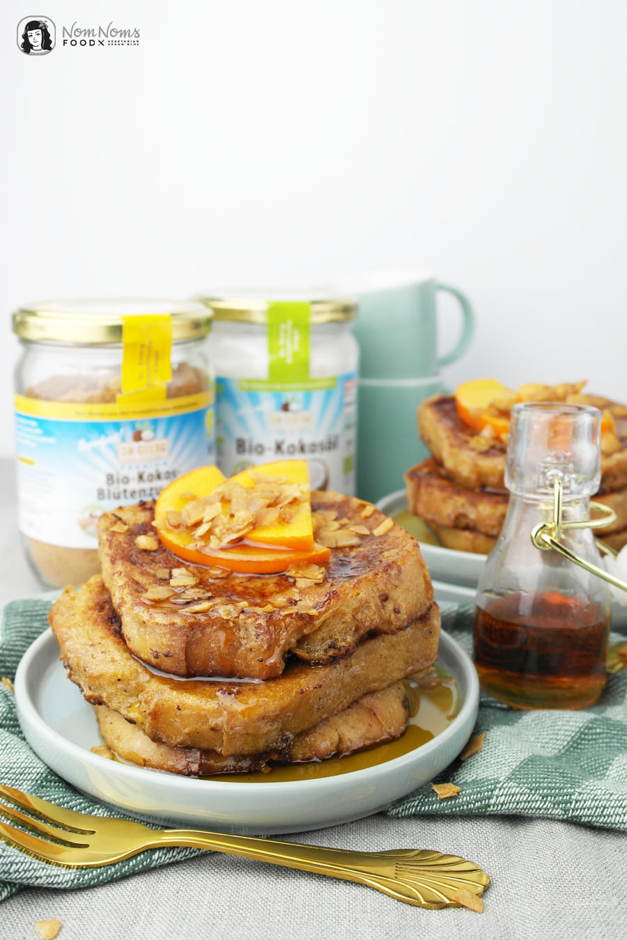 Armer Ritter der Kokosnuss mit Zimt oder Kokosnuss Zimt French Toast